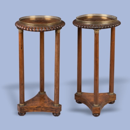 A Pair of Pedestals of the French Empire Style